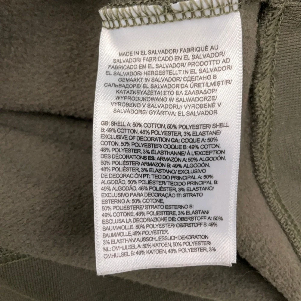 The North Face Sweatshirt Mens Small Olive Green Patch Gorpcore Activewear